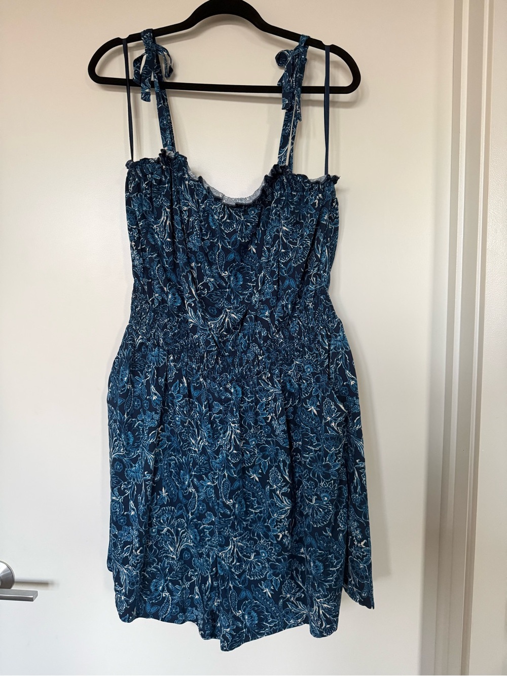 torrid Blue Floral Tie-Strap Romper size 2x